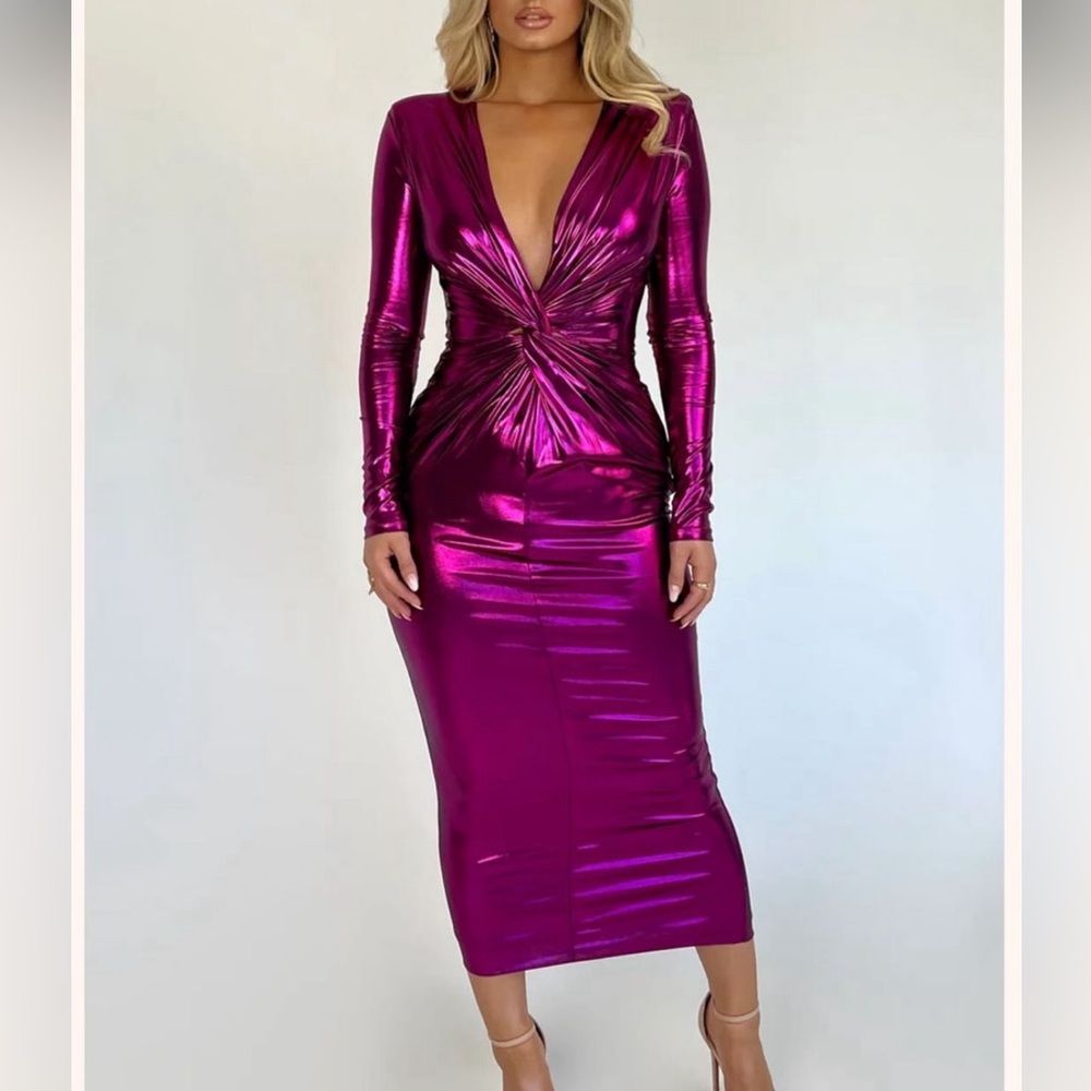Label Nue Pink Midi Dress